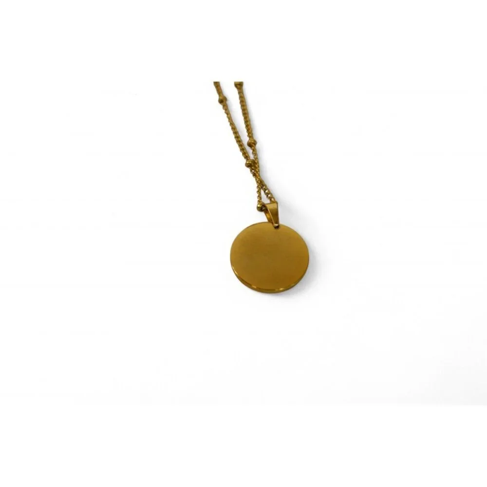 Gold Tone Gemini Zodiac Pendant Necklace 20